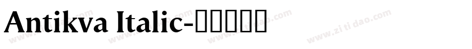 Antikva Italic字体转换
